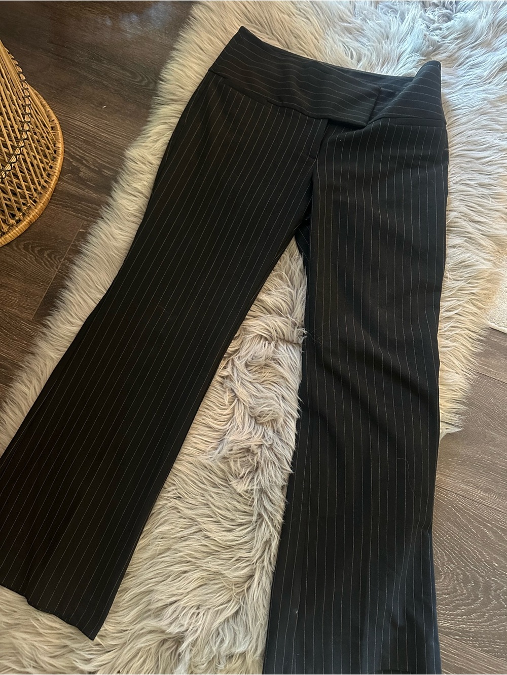 INC International Concepts Black Pinstripe Trousers